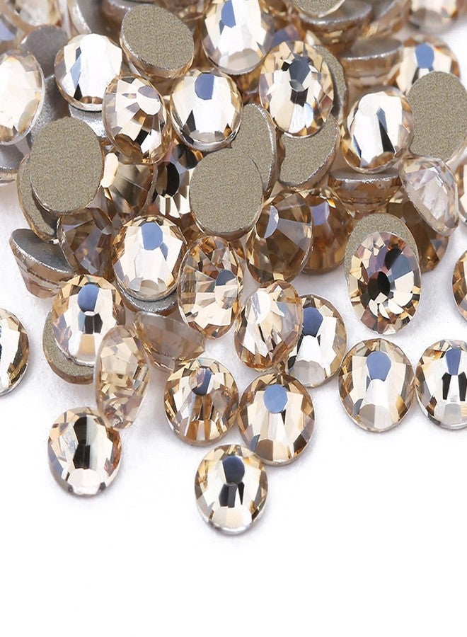 Dowarm 720pcs SS20 Flatback Crystals, 4.8mm Flat Back Nail Crystals for Craft, Dance Costumes, Non Hotfix Rhinestones (SS20 / 4.8MM, Golden Shadow/Champagne) - Image 1